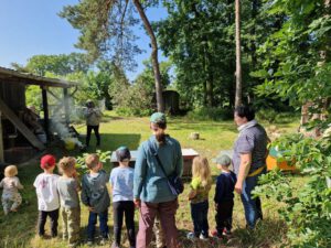 Bei den Bienenbeuten.
